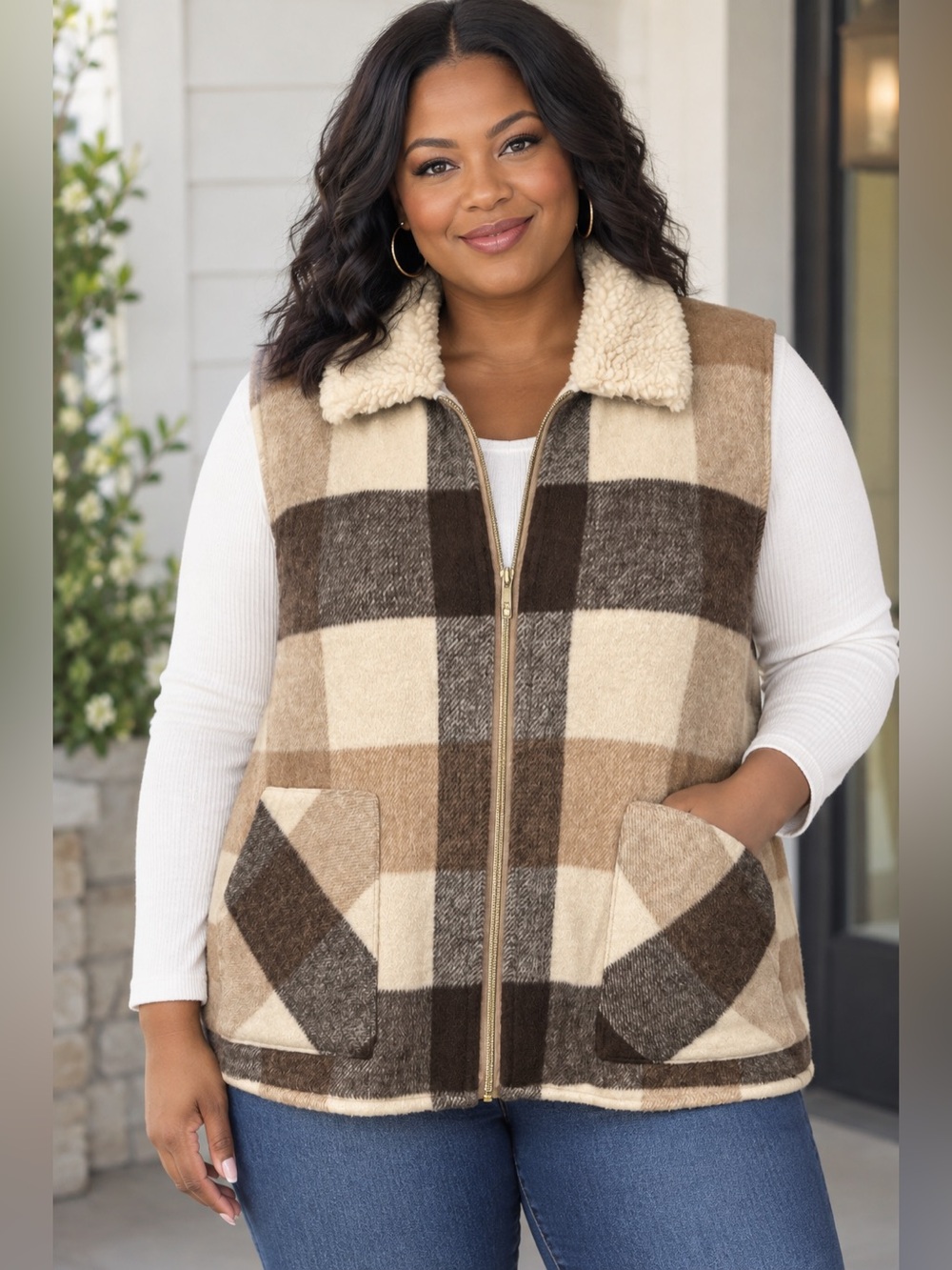 Sanctuary Flannel Vest size XXL